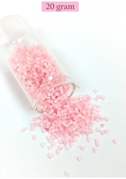 Kesme Cam Boncuk 2mm - 20 Gram - Şeker Pembe -BNC350