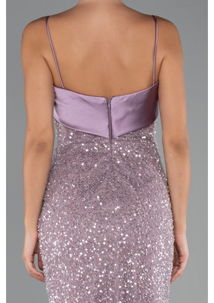 Askılı Midi Pul Payet Gece Elbisesi ABK2429 fırsatları