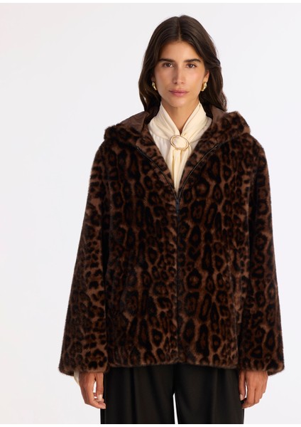 Regular Kapüşonlu Yaka Uzun Kol Mont