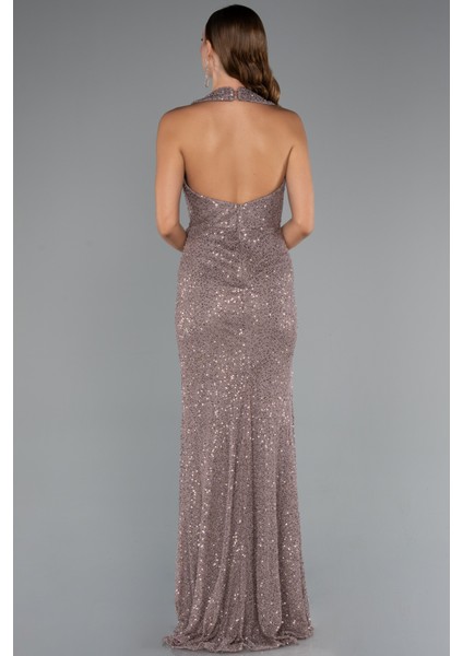 Göğüs ve Sırt Dekolteli Uzun Pullu Abiye ABU5209 fiyatları