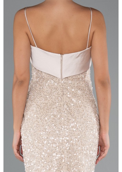 Askılı Midi Pul Payet Gece Elbisesi ABK2429 fırsatları