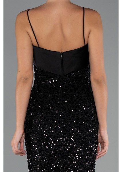 Askılı Midi Pul Payet Gece Elbisesi ABK2429 fırsatları