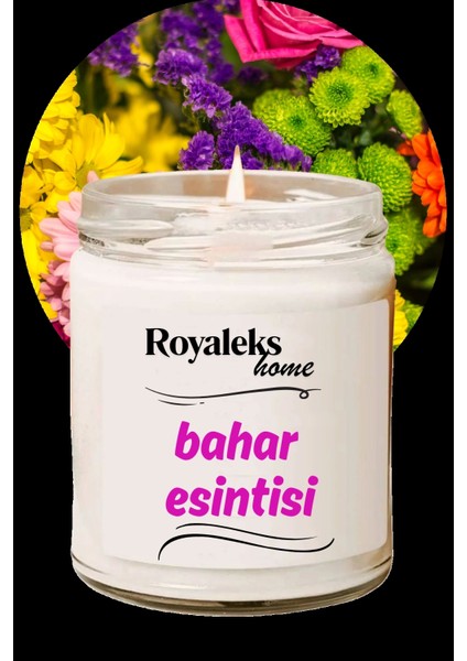 Doğal Özel Seri Kokulu Dekoratif Kavanoz Mum 210 cc - Bahar Esintisi -