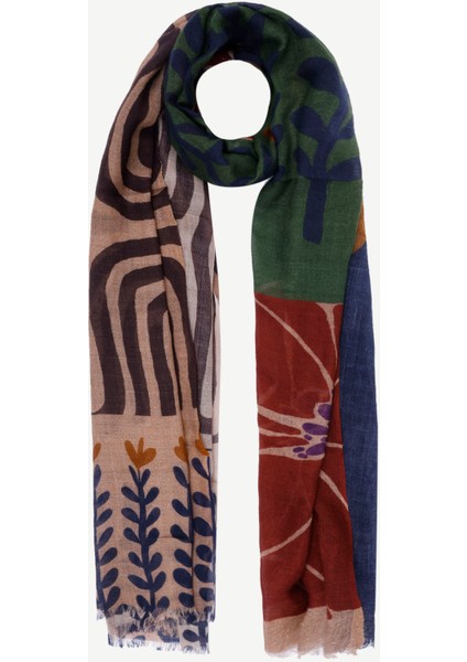 Geometrik Desenli Yün Şal