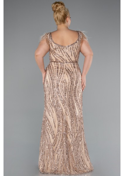 Kısa Kol V Yaka Taşlı Uzun Büyük Beden Abiye ABU5182 fiyatları