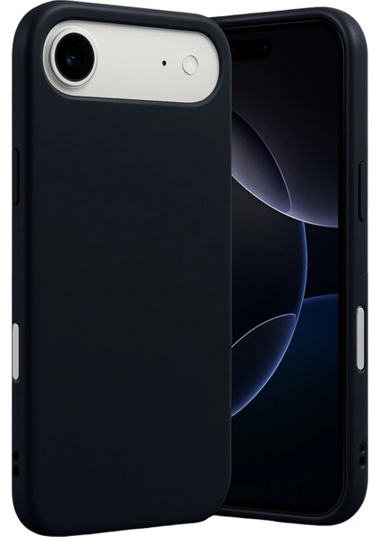 Apple iPhone 17 Air Nano Içi Kadife Silikon - SIYAH-(5796) - MCT3156-2588 modelleri