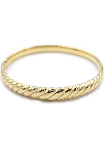 Çelik Kelepçe Bilezik - Altın