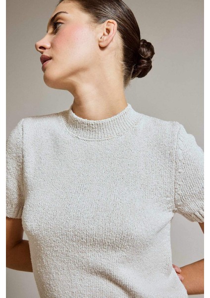 Yarım Balıkçı Yaka Kısa Kollu Triko Kazak G2601AX25AU