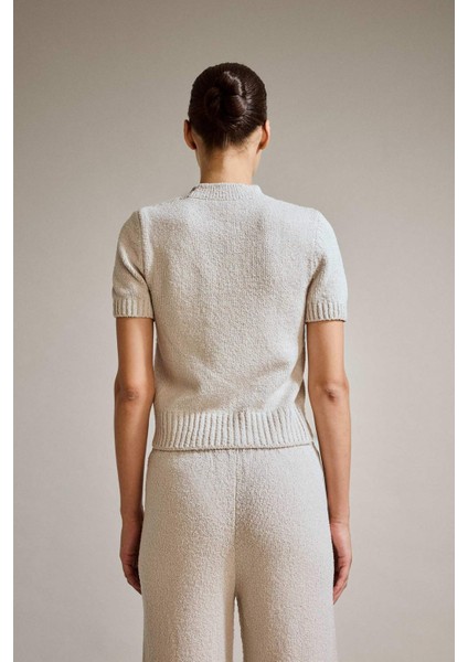 Yarım Balıkçı Yaka Kısa Kollu Triko Kazak G2601AX25AU