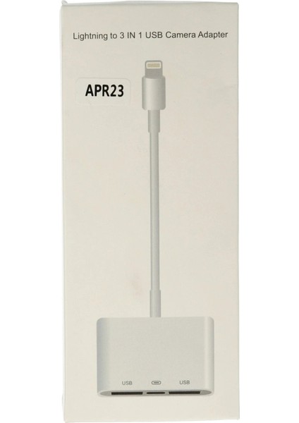 APR23 Iphone Otg 3in1 - BEYAZ-(5796) - TGZ4937-9540 modelleri