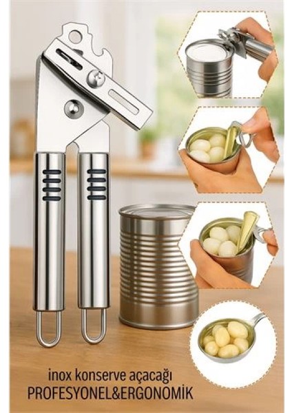 Inox Çelik Konserve Açacağı - Ergonomik ve Profesyonel Kolay Konserve Açıcı fiyatları