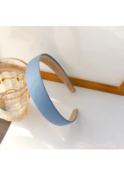 Kadın Hafif Esnek Taç Saç Bandı Mavi Model-13