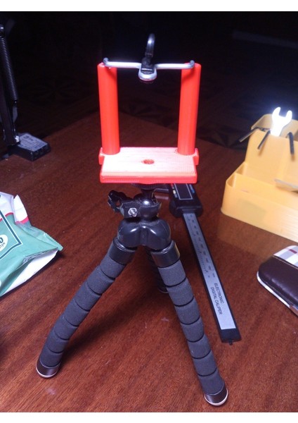Monopod Için Üst Montaj (Plastik Aparattır!!!) 3D