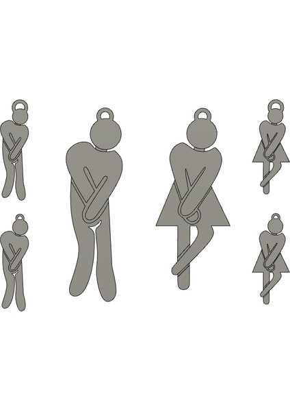 Tuvalet Anahtarları Için Eğlenceli Anahtarlık (Remix) (Plastik Aparattır!!!) 3D