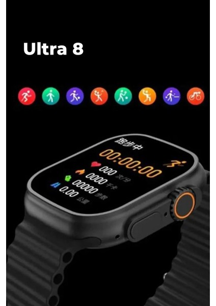 Ultra 8 2.1 Inç IPS Ekran Konuşma ve Nfc Özellikli Akıllı Saat - GÜMÜŞ-(5796 - AGT9645-5565 modelleri