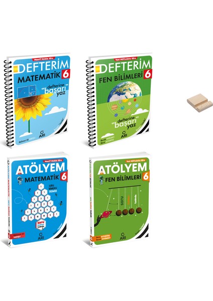 6. Sınıf Matematik Fen Defterim ve Matematik Fen Atölyem 4'lü Set