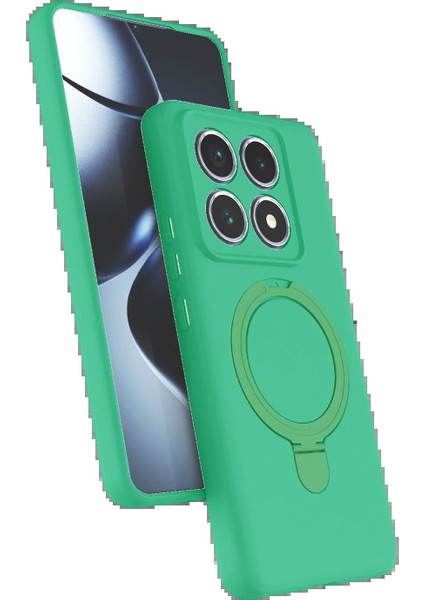 Xiaomi Mi 14T Pro Regal Magsafe Standlı Kapak - YEŞIL-(5796) - BKS6475-7530