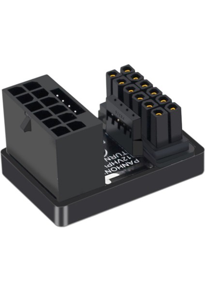 Pcıe5.0 Grafik Kartı Atx3.0 Güç Kaynağı 12VHPWR 12+4 16P 600W Erkek Ila Kadın 180 Derece Adaptör Konnektörü Siyah (Yurt Dışından)