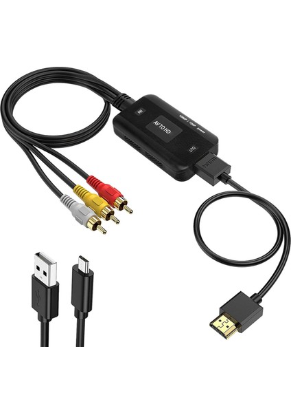 Av-Hdmı Uyumlu Video Dönüştürücü 1080P Rca Kablo Video Adaptör Kablosu Ses HDMI Uyumlu Dönüştürücü (Yurt Dışından)
