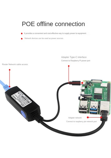 Gigabit Poe Splitter 5V3A 1000MBPS Huawei Için Cisco Için Ethernet Üzerinden Type-C Güç Raspberry Pi 4 Için Ip Kamera Için (Yurt Dışından) fiyatları