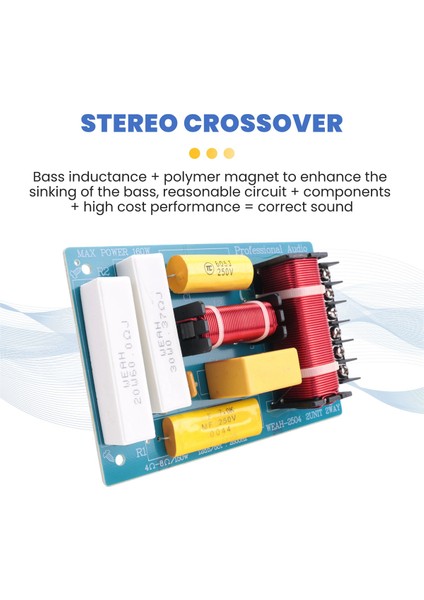 350W 2 Yollu Ses Hoparlör Crossover 3200Hz Yüksek ve Düşük Frekanslı Bölücü Hifi Yüksek Fidelity Crossover Filtre (Yurt Dışından)