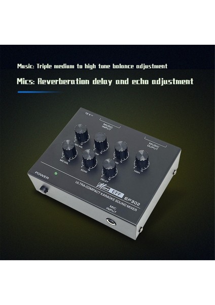 EF302 Ses Karıştırma Konsolu USB Ses Mikseri Mikrofon Kayıt Efektleri Ses Mikseri Ab Fiş (Yurt Dışından)