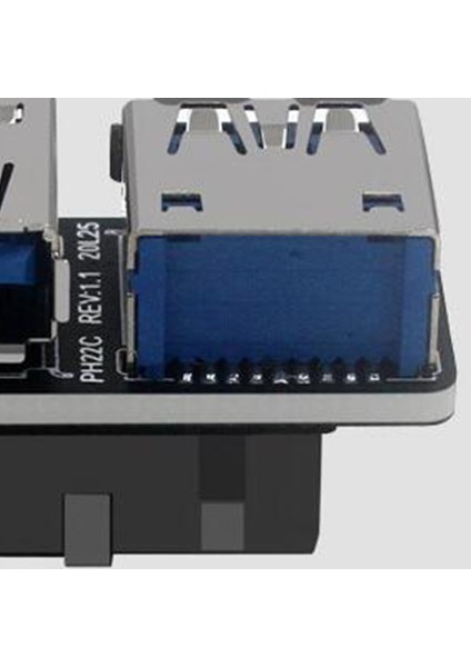 20PIN - Çift Usb3.0 Adaptör Connverter Masaüstü Anakart 19 PIN/20P Başlığı 2 Bağlantı Noktasından USB Bir Dişi Konektör, PH22C (Yurt Dışından) fırsatları