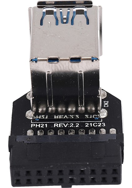 20PIN - Çift Usb3.0 Adaptör Connverter Masaüstü Anakart 19 PIN/20P Başlığı 2 Bağlantı Noktasından USB Bir Dişi Konektör, PH21 (Yurt Dışından)