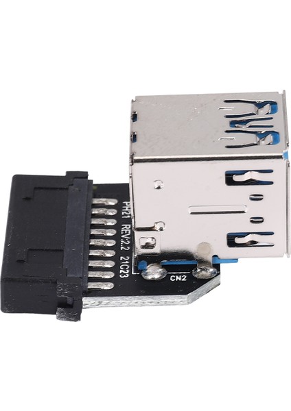 20PIN - Çift Usb3.0 Adaptör Connverter Masaüstü Anakart 19 PIN/20P Başlığı 2 Bağlantı Noktasından USB Bir Dişi Konektör, PH21 (Yurt Dışından) indirimleri
