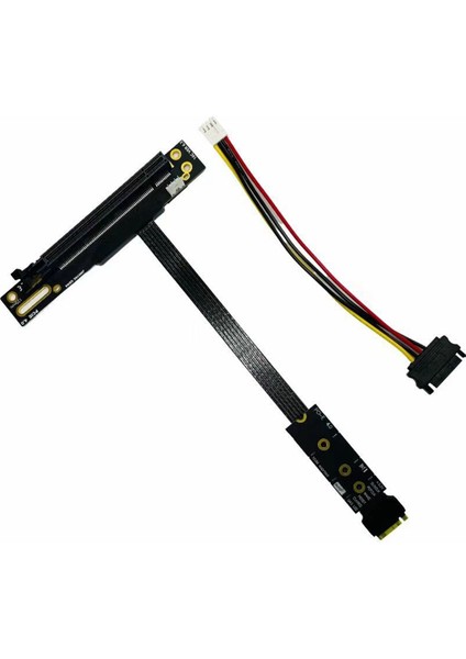 M.2-Pcıe X16 SSD Için Çok Fonksiyonlu Uygun VGA Adaptör Kablosu M.2 Nvme Gen4 Ila Pcıe 4.0 X4ES, 15CM (Yurt Dışından)