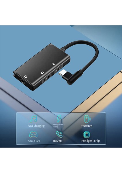 3&#39;ü 1 Arada C Tipi Kulaklık Adaptörü Telefon Için PD60W Şarjı 3.5mm Ses (Yurt Dışından) fiyatları