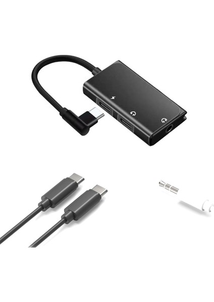 3&#39;ü 1 Arada C Tipi Kulaklık Adaptörü Telefon Için PD60W Şarjı 3.5mm Ses (Yurt Dışından) modelleri