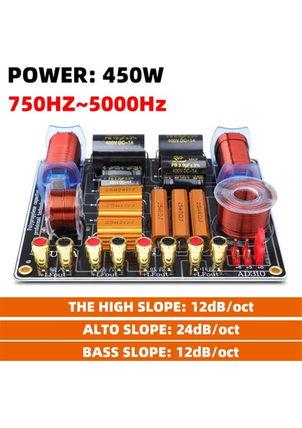 Üç Yollu 450W Profesyonel Hoparlör Yüksek Güçlü Splitter 750Hz/5000Hz Sahne Ev Sineması 3 Birim Ses Crossover Filtresi (Yurt Dışından) fırsatları