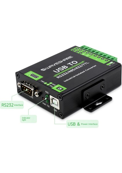 Waveshare FT232RNL Endüstriyel Dijital Izole USB Dönüştürücü Usb&#39;ye RS232/485/422/TTL Dönüştürücü 300BPS-3MBPS Iletişim Oranı (Yurt Dışından)