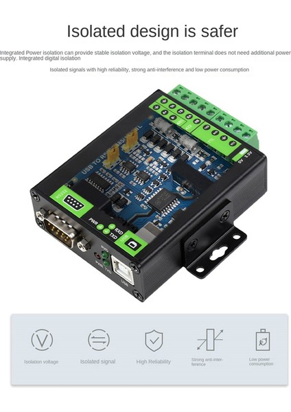 Waveshare FT232RNL Endüstriyel Dijital Izole USB Dönüştürücü Usb&#39;ye RS232/485/422/TTL Dönüştürücü 300BPS-3MBPS Iletişim Oranı (Yurt Dışından) modelleri