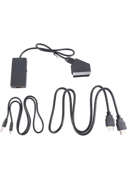 USB Kablolu 1080P Hd Scart-Hdmı Uyumlu Video Ses Dönüştürücü Kutusu Adaptör (Yurt Dışından)