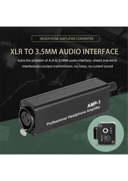 Evrensel Xlr - 3,5 mm Kulaklık Amplifikatörü Müzik Aşığı Için Çıkış Hacmi Kontrolü ile Parazit Yok Hıfı Ses Kalitesi (Yurt Dışından) fiyatları