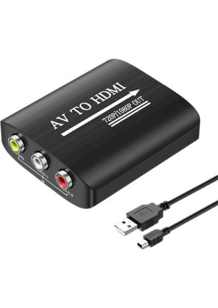 Ps1/2/3 Xbox N64 Wii Vhs Vcr Mavi-Işını DVD Stb Adaptörü Için Rca-Hdmı Uyumlu Adaptör Av Ila Hdmı-Kompozit Dönüştürücü (Yurt Dışından)