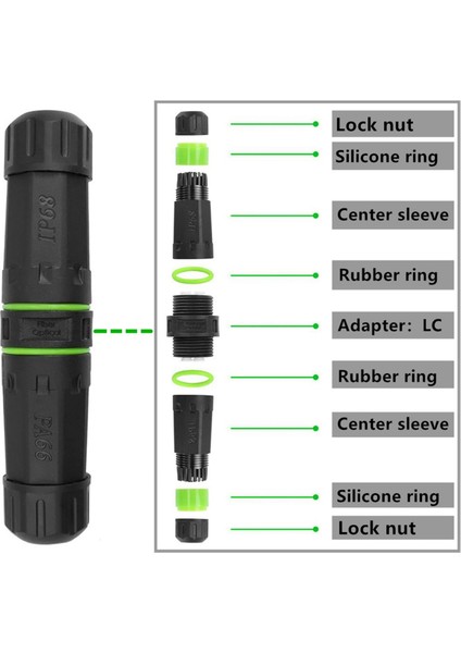 P68 Su Geçirmez Lc Çift Çekirdek Fiber Optik Kuplör Lc Fiber Optik Kablo Uzatma Için Fiber Optik Kablo Uzunluğunu Genişletin (Yurt Dışından) fırsatları