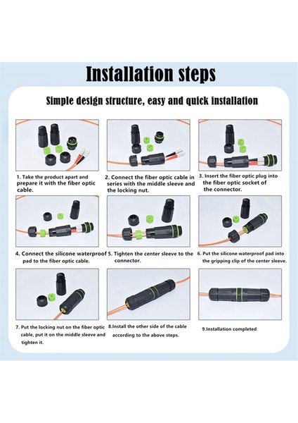 P68 Su Geçirmez Lc Çift Çekirdek Fiber Optik Kuplör Lc Fiber Optik Kablo Uzatma Için Fiber Optik Kablo Uzunluğunu Genişletin (Yurt Dışından) indirimleri