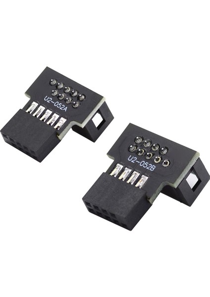 1set Aşağı ve Yukarı Açılı 90 Derecelik Erkek - Dişi USB 2.0 10PIN 9pin Anakart Uzatma Adaptörü Için Başlık (Yurt Dışından)