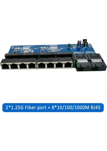 3 Pcs 10/100/1000M Gigabit Ethernet Anahtarı Fiber Optik Ortam Dönüştürücüsü Pcba 8 RJ45 Utp ve 2 Sc Fiber Port Kartı Pcb (Yurt Dışından) modelleri
