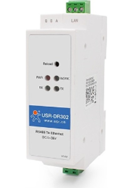 USR-DR302 Dın Rayrak Seri RS485-ETHERNET Tcp Ip Sunucusu Modülü Ethernet Dönüştürücü Modbus Rtu-Modbus Tcp Ünitesi (Yurt Dışından)