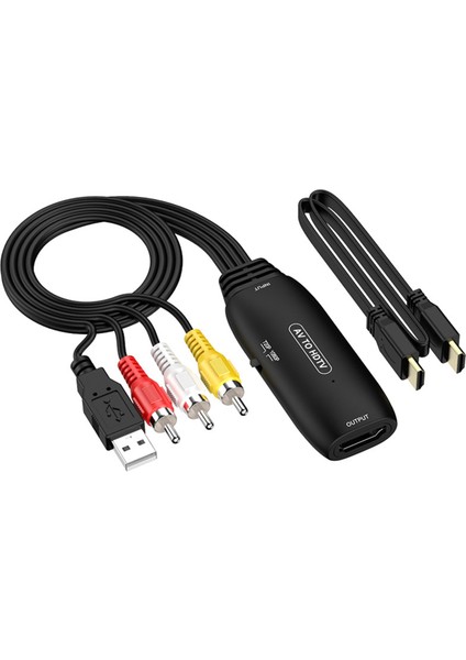 HDMI Uyumlu Kablo Av Adaptörlü HDMI Uyumlu Kompozit Adaptör Dönüştürücü ile 1080P Av-Hdtv Rca Uyumlu (Yurt Dışından) fiyatları