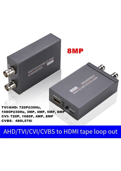 Ahd/tvı/cvı/cvbs-Hdmı Uyumlu Dönüştürücü 3mp/4mp/5mp/8mp Sinyal Adaptörü 720P/1080P 60Hz Kamera Sinyal Dönüştürücü (Yurt Dışından) indirimleri