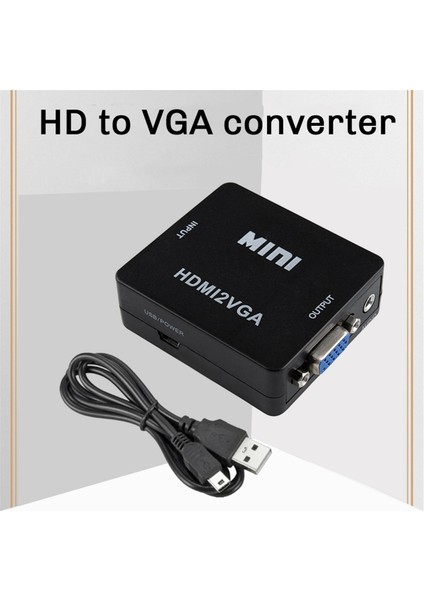 Pc Dizüstü Tv Kutusu Bilgisayar Ekran Projektör Beyaz Için 1080P HDMI Uygun VGA Adaptör Dönüştürücü (Yurt Dışından) fiyatları