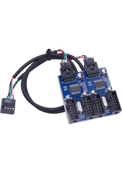 1&#39;den 1 Adaptör Kablosu Anakart 9pin Konnektörü USB Pimi Fiş ve Oynat Anakart Adaptör Kablosu (Yurt Dışından)