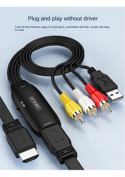 HDMI Uyumlu Kablo Av Adaptörlü HDMI Uyumlu Kompozit Adaptör Dönüştürücü ile 1080P Av-Hdtv Rca Uyumlu (Yurt Dışından) fırsatları