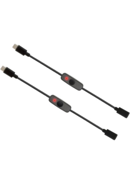 Güç Anahtarı USB Tip C Tip Işık Erkek-Kadın Usb-C Uzatma Kablosu Anahtarı 4b 2 Pcs (Yurt Dışından)