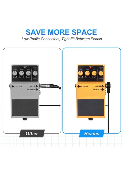 6 Paket 6 Inç Gitar Yama Kablosu, Enstrüman Gitar Pedal Kablosu Dik Açılı Düz Yama Kablosu (Yurt Dışından) fırsatları